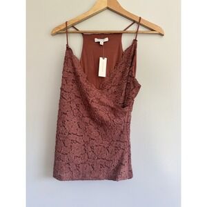 NWT Anthropologie Eri + Ali Twyla‎ Lace Tank burnt orange Medium Classy Boho